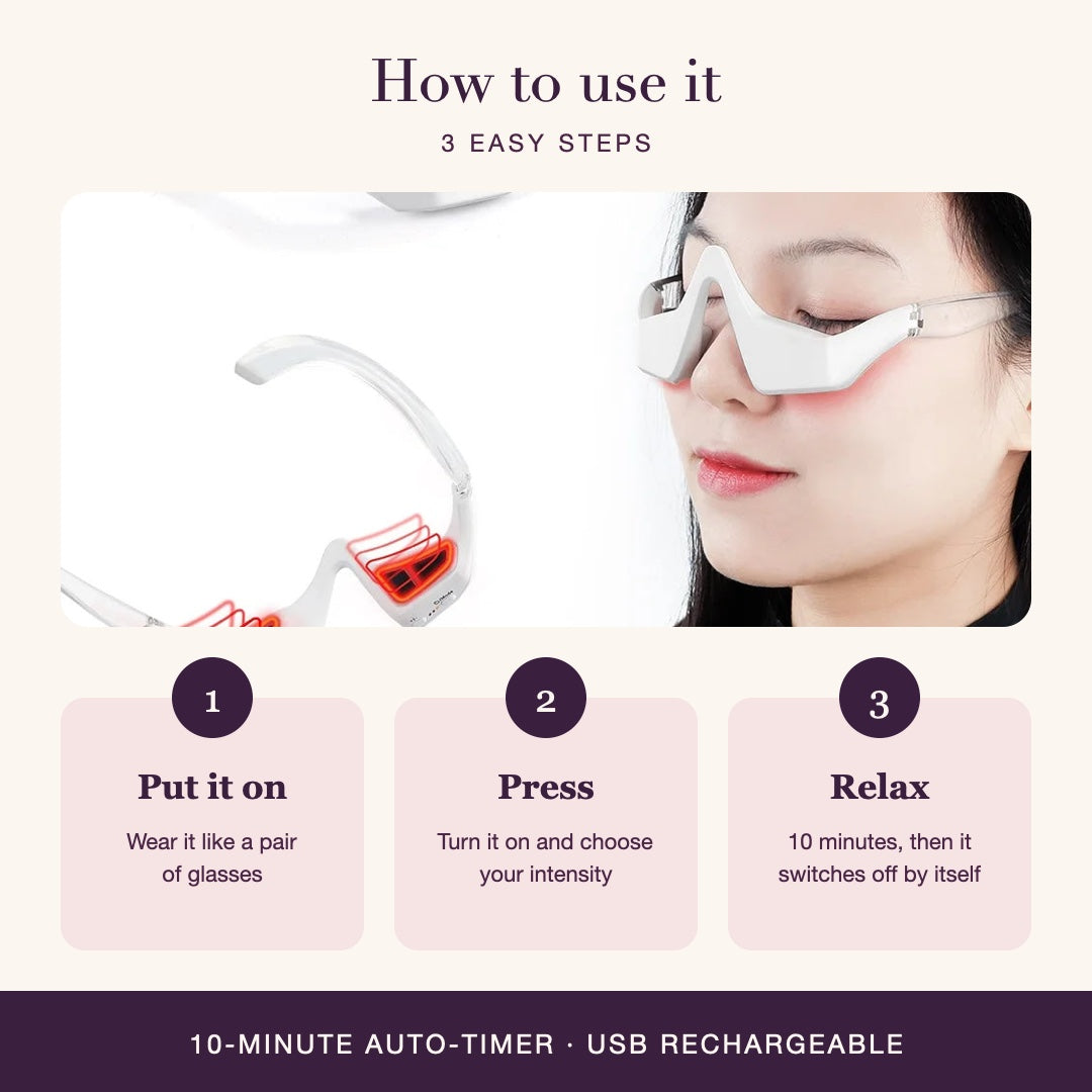 How to use the 3D Eye Massager in 3 easy steps